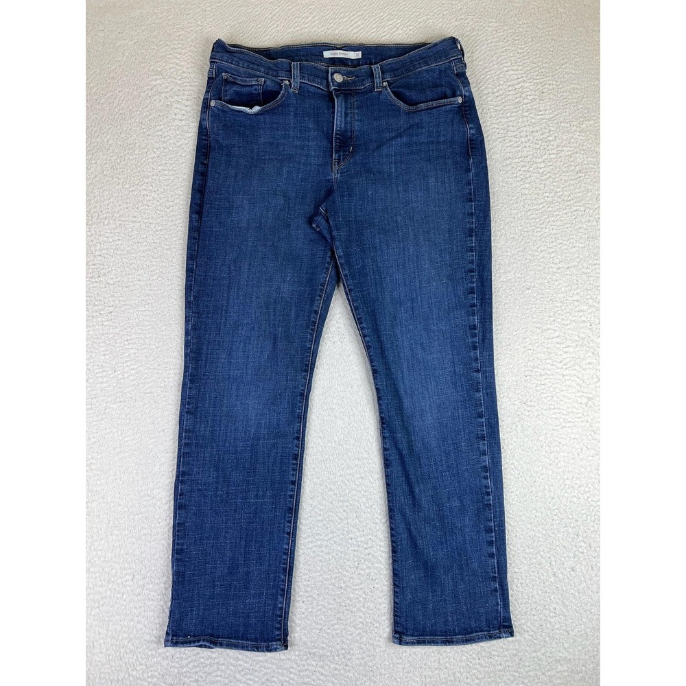 Levi's Classic Straight Jeans Womens 12 Blue Medium Wash Mid Rise Stretch Denim